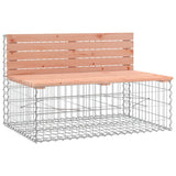 ZNTS Garden Bench with Gabion Basket Solid Wood Douglas 3196249