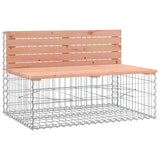 Garden Bench With Gabion Basket Wooden, Silver 3196249