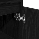 Bathroom Cabinet Black Oak 30 x 30 x 100 cm Engineered Wood 862886