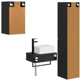 Bathroom Furniture Set 3 pcs Black 33 x 34.5 x 160 cm 3406054