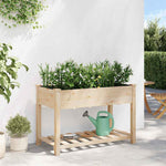 Garden Planter Beige 115 x 59 x 76.5 cm Solid fir wood 42006567