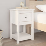 ZNTS Bedside Cabinets 2 pcs White 40x35x61.5 cm Solid Wood Pine 821732