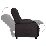 Recliner Chair Black Faux Leather 339068