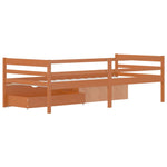 ZNTS Bed Frame with Drawers&Cabinet Honey Brown Pinewood 90x200 cm 322058