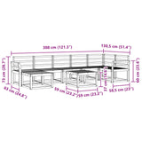 Outdoor Sofa Set 8 pcs White Solid Acacia Wood 3387978