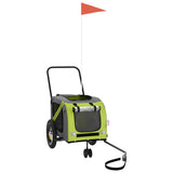 Pet Bike Trailer Green and Black Oxford Fabric and Iron 93892