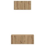 TV Cabinet Set Wall-mounted 2 pcs Artisan Oak Engineered Wood 3393383