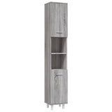 4 Piece Bathroom Cabinet Set Grey Sonoma Engineered Wood 3187613
