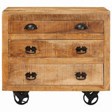 Side Cabinet with Drawer Brown 70 x 38 x 63 cm Solid mango wood 4104601