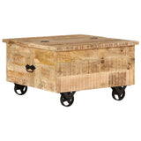 Coffee Table Rough Mango Wood 70x70x40 cm 243979