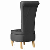 Slipper Chair Dark Grey 56.5 x 70 x 110 cm Fabric 42020679