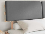 Bed Frame with Upholstered Headboard Light Grey 140 x 190 cm 877354
