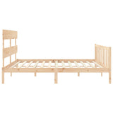Bed Frame without Mattress 200x200 cm Solid Wood Pine 3193291