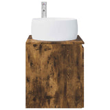 Wall-Mounted Sink Vanity Smoked Oak 49.5 x 44.5 x 66 cm 890457