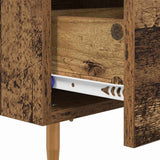 Bedside Cabinet with Drawer 2 pcs Old Wood 40 x 35 x 47.5 cm 881996