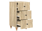 Drawer Cabinet Sonoma Oak 33 x 34.5 x 90 cm Engineered Wood 894157
