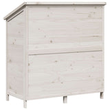 Garden Shed White 106.5 x 56 x 113.5 cm Solid Fir Wood 42033441