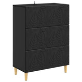 Drawer Cabinet Black 66 x 34.5 x 90 cm Engineered Wood 895066