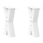 ZNTS Coffee Table Legs X-Shaped 2 pcs White 28x cm Steel 4012949