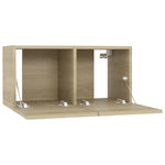 Hanging TV Cabinets 3 pcs Sonoma Oak 60x30x30 cm 804519