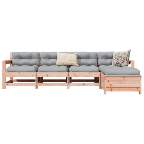 ZNTS 5 Piece Garden Sofa Set Solid Wood Douglas Fir 3250854