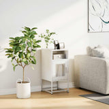 Bedside Cabinet White 36x39x78 cm Cold-rolled Steel 853415