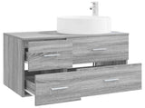 Bathroom Furniture Set 2 pcs Grey Sonoma Engineered Wood 3404013