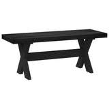 Dining Bench NOAIN 120 x 41 x 45 cm Solid Pine Wood Black 42020928