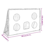 Kids' Football Goal with Targeting Mat and Ball 182x62x118 cm 4008439