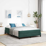Box Spring Bed with Mattress Dark Green 140 x 210 cm Fabric 3398746