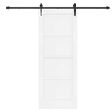 Sliding Door ORKDAL 78 x 202 cm Engineered Wood White and Black 3450320