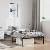 Metal Bed Frame without Mattress Black 100x190cm 350840