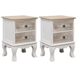 ZNTS Bedside Cabinets 2 pcs 35x30x50 cm Paulownia Wood 284065