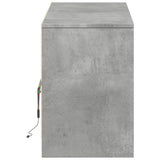 TV Cabinet with LED Concrete Grey 140x34x50 cm Engineered Wood 3307922