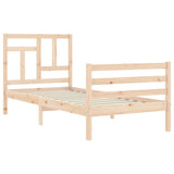 Bed Frame without Mattress Single Solid Wood 3194926