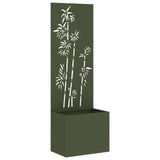 Garden Privacy Screen Olive green 50 x 150 cm Cold-rolled steel 876451