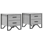 ZNTS Bedside Cabinets 2 pcs Grey Sonoma 40x41x40 cm Engineered Wood 848511