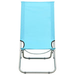 ZNTS Folding Beach Chairs 2 pcs Turquoise Fabric 310380