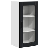 Wall Glass Cabinet LUCCA Black 40 x 31 x 80 cm Engineered Wood 884987