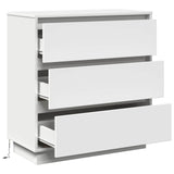 Bedside Cabinet White 71 x 34.5 x 75 cm Engineered wood 869634