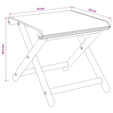 Deck Chair 2 pcs Solid Eucalyptus Wood Blue and White 42024902