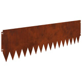 Lawn Edging 10 pcs 103 x 30 cm Steel Rusty 8008516
