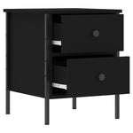 ZNTS Bedside Cabinet Black 40x42x50 cm Engineered Wood 825983