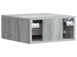 Wall-Mounted Bedside Cabinet 2 pcs Grey Sonoma Engineered Wood 898608