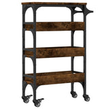 Kitchen Trolley Smoked Oak 53x20x76 cm Engineered Wood 842353