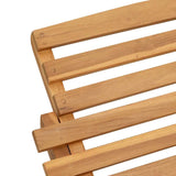 Sun Lounger Folding Brown 184 x 55 x 59 cm Solid Teak Wood 42008387