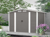 7 x 4ft Garden Shed, Easy to Assemble, Upgraded Galvanised Steel Frame with Foundation Kit, Double T3398P317698