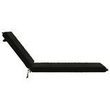 Sunlounger Cushion GEMERT 100% Polyester Black 190 x 60 x 9 cm 947384