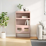 ZNTS Highboard Pink 68x39x123 cm Steel 853369