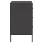 ZNTS Bedside Cabinet Black 36x39x68 cm Steel 843078